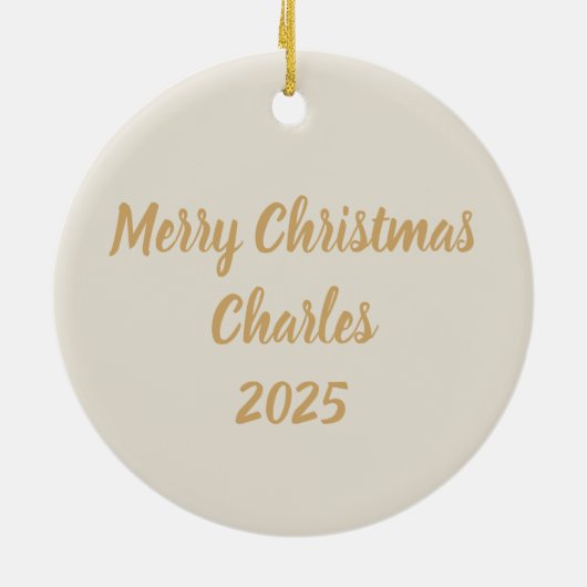 Personalisierte Weihnachten mit My Gnomies Keramik Ornament (Hinten)