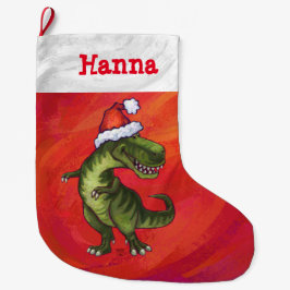 Personalisierte Weihnachten mit Tyrannosaurus Großer Weihnachtsstrumpf