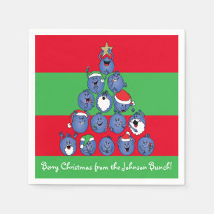 Personalisierte Weihnachten Napkins "Berry Christm Serviette