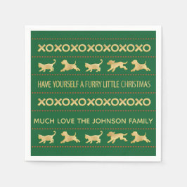 Personalisierte Weihnachten Napkins "Furry Christm Serviette