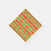 Personalisierte Weihnachten Napkins "FurryChristma Serviette (Ecke)