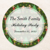 Personalisierte Weihnachten Napkins Runder Pappuntersetzer (Vorderseite)