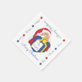 Personalisierte Weihnachten Napkins "Sanata Claus" Serviette (Ecke)