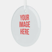 Personalisierte Weihnachten Ornament Aus Glas (Vorderseite links)