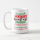 Personalisierte Weihnachten Pandas Kaffeetasse (Links)