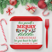 Personalisierte Weihnachten Pandas Pappteller