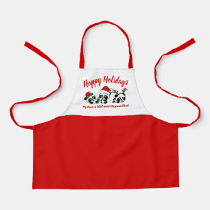 Personalisierte Weihnachten Pandas Schürze