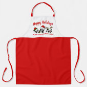 Personalisierte Weihnachten Pandas Schürze (Vorderseite)