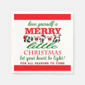 Personalisierte Weihnachten Pandas Serviette (Vorderseite)