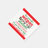 Personalisierte Weihnachten Pandas Serviette (Ecke)