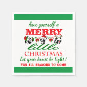 Personalisierte Weihnachten Pandas Serviette (Vorderseite)