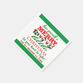 Personalisierte Weihnachten Pandas Serviette (Ecke)
