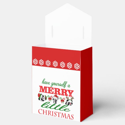 Personalisierte Weihnachten Pandas Weihnachten Geschenkschachtel (Geöffnet)
