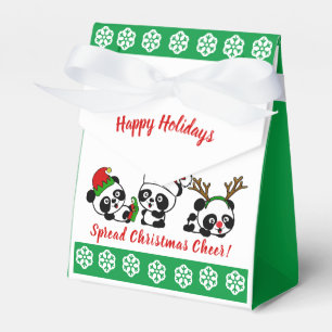 Personalisierte Weihnachten Pandas Weihnachten Geschenkschachtel