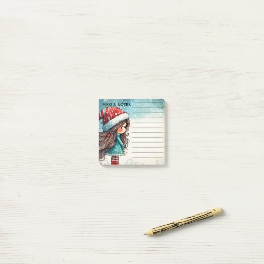 Personalisierte Weihnachten Post-it Klebezettel (Auf Schreibtisch)