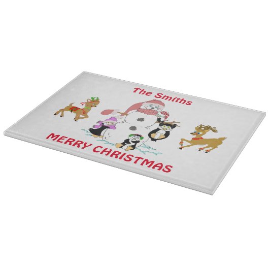 Personalisierte Weihnachten Schneidebrett (Ecke)