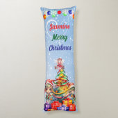 Personalisierte Weihnachten Seitenschläferkissen (Rückseite (Vertikal))