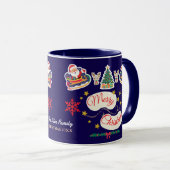 Personalisierte Weihnachten Tasse Santa Sleigh (VorderseiteRechts)