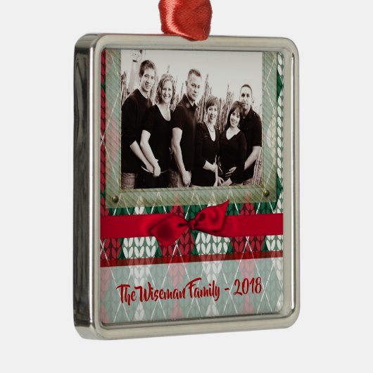 Personalisierte Weihnachten Ugly Sweater FOTO Orna Ornament Aus Metall (Rechts)