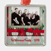 Personalisierte Weihnachten Ugly Sweater FOTO Orna Ornament Aus Metall (Vorne)