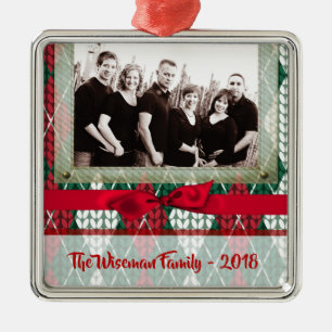 Personalisierte Weihnachten Ugly Sweater FOTO Orna Ornament Aus Metall