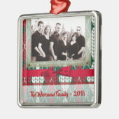 Personalisierte Weihnachten Ugly Sweater FOTO Orna Ornament Aus Metall (Links)