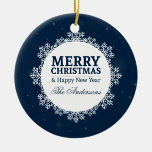 Personalisierte Weihnachten und Neues Jahr Ornam Keramikornament