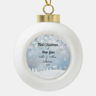 Personalisierte Weihnachten und Neujahr Keramik Kugel-Ornament