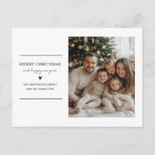 Personalisierte Weihnachten- und Neujahrswünsche Postkarte (Vorderseite)