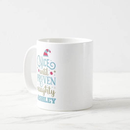 Personalisierte Weihnachten unheimlich oder schön Kaffeetasse (Vorderseite Links)