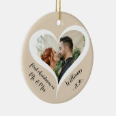 Personalisierte Weihnachten Verheiratet Keramik Ornament (Rechts)