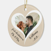Personalisierte Weihnachten Verheiratet Keramik Ornament (Links)