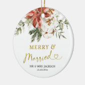 Personalisierte Weihnachten Verheiratete Ornamente (Links)