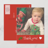 Personalisierte Weihnachten Vielen Dank Foto Postkarte (Vorne/Hinten)