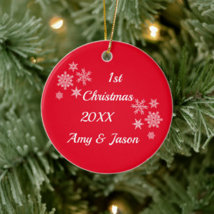Personalisierte Weihnachten zusammen Keramik Ornament