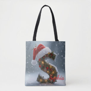 Personalisierte Weihnachts-Anfangsbuchstabe-Traget Tasche