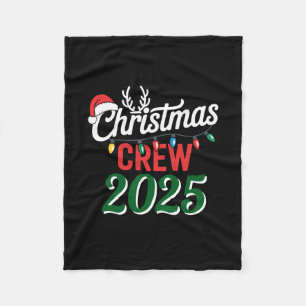 Personalisierte Weihnachts-Crew 2025 Xmas-Familie Fleecedecke