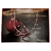 Personalisierte Weihnachts-Ehefrau-Design Große Geschenktüte (Vorderseite)
