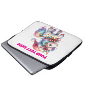 Personalisierte Weihnachts-Einhorn-Laptop-Tasche 1 Laptopschutzhülle (Vorne Knopf)