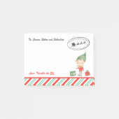 Personalisierte Weihnachts-Elf-Mail Post-it Klebezettel (Vorderseite)