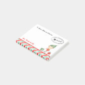 Personalisierte Weihnachts-Elf-Mail Post-it Klebezettel (angewinkelt)