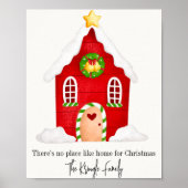 Personalisierte Weihnachts-Familie Name Art Poster (Vorne)