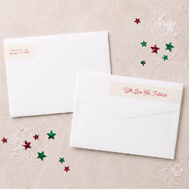 Personalisierte Weihnachts-Familien-Rücksendeadres
