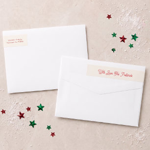 Personalisierte Weihnachts-Familien-Rücksendeadres