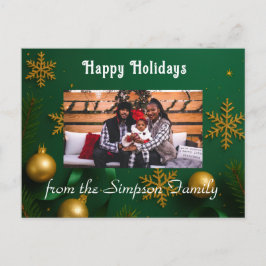 Personalisierte Weihnachts-Familienfoto-Postkarte Postkarte