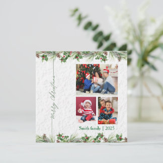 Personalisierte Weihnachts-Fotokarte Feiertagskarte