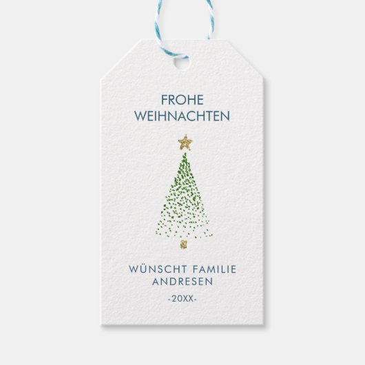 Personalisierte Weihnachts- Geschenkanhänger (Vorderseite)