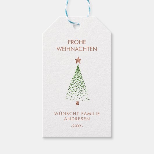 Personalisierte Weihnachts- Geschenkanhänger (Vorderseite)