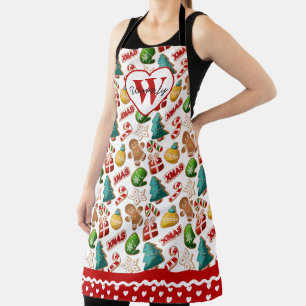 Personalisierte Weihnachts-Gingerbread-Cookies-Bac Schürze