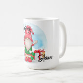 Personalisierte Weihnachts-Gnome-Kaffee-Tasse Kaffeetasse (VorderseiteRechts)